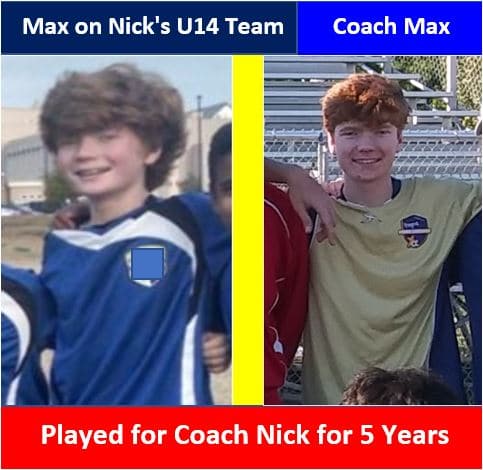 Coach Max coaches the U10 team.