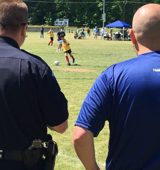 Pineville Police department volunteers to coach with us. 