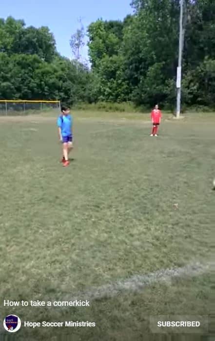 How to take a corner kick in soccer. 
