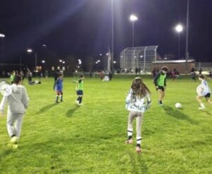 Hope Soccer U10s hard at practice in Pineville.